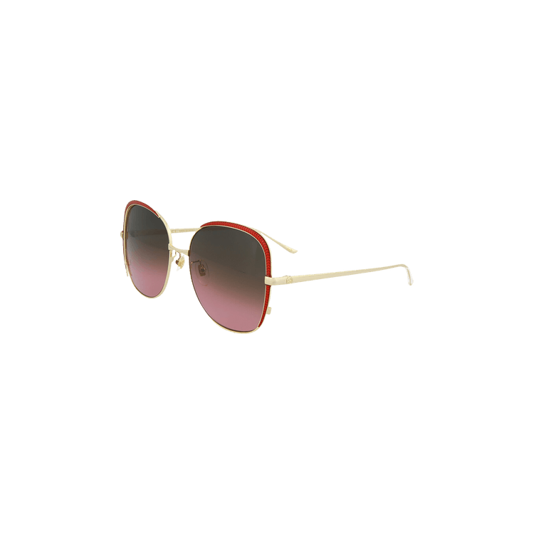 Gucci Round Frame Sunglasses — Gold