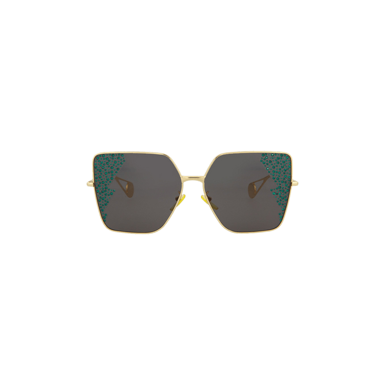 Gucci Square Frame Sunglasses — Gold