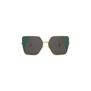 Gucci Square Frame Sunglasses — Gold