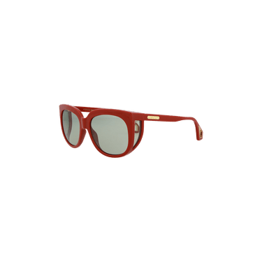 Gucci Square Frame Injection Sunglasses — Red