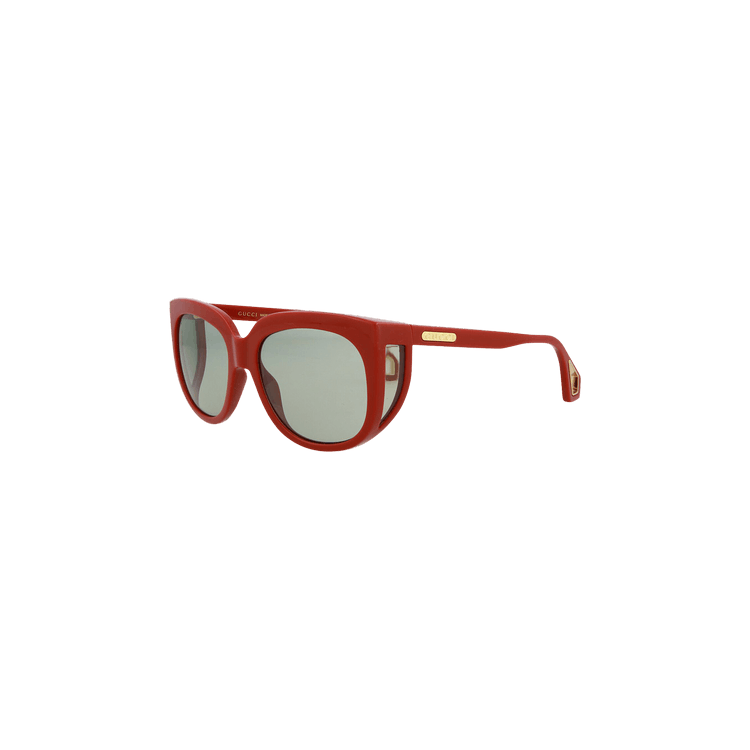 Gucci Square Frame Injection Sunglasses — Red