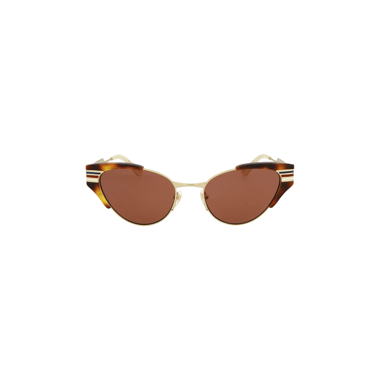 Gucci Cat Eye Frame Sunglasses — Brown
