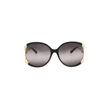 Gucci Round Frame Injection Sunglasses — Black