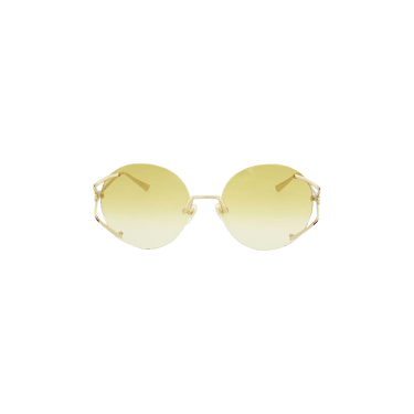 Gucci Round Frame Sunglasses — Gold