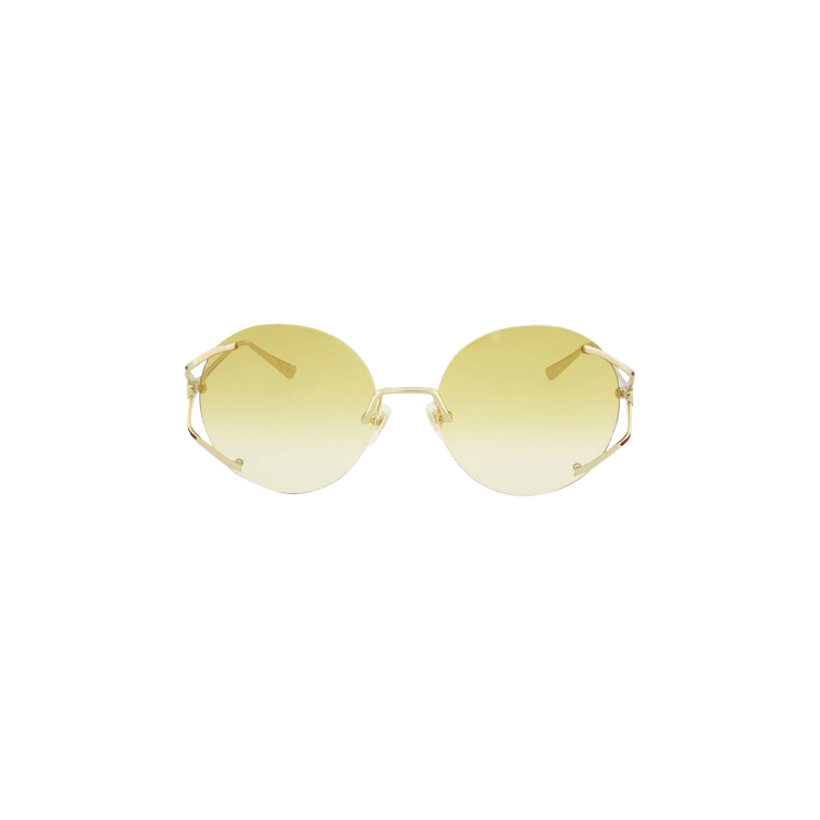 Gucci Round Frame Sunglasses — Gold