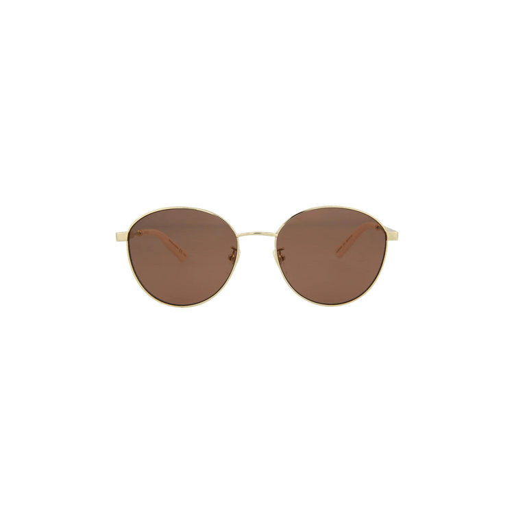 Gucci Round Frame Sunglasses — Gold