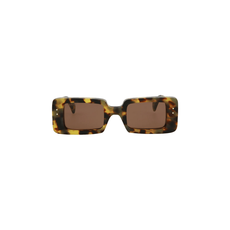 Gucci Square Frame Sunglasses — Brown