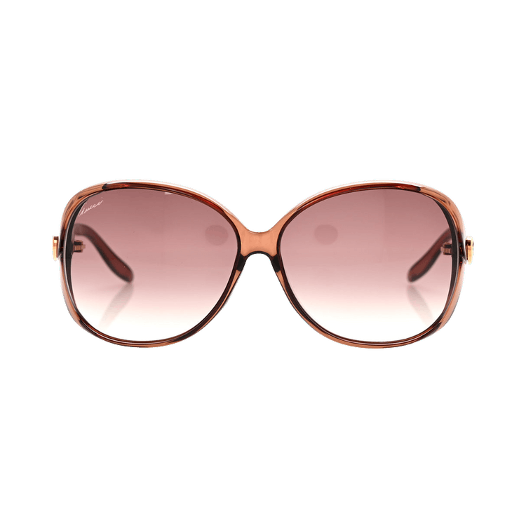 Gucci Round Frame Sunglasses — Brown
