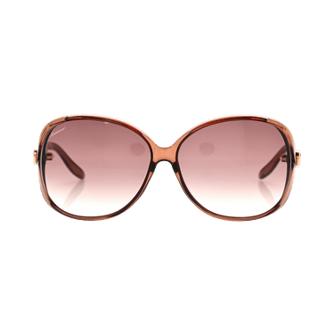 Gucci Round Frame Sunglasses — Brown