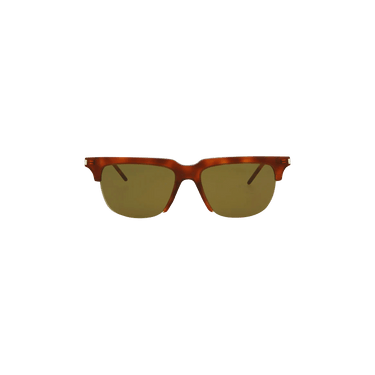 Saint Laurent Square Frame Sunglasses — Brown