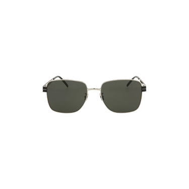 Saint Laurent Square Frame Sunglasses — Silver