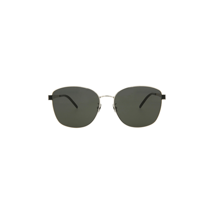 Saint Laurent Square Frame Sunglasses — Silver