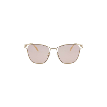 Alexander McQueen Square Frame Sunglasses — Gold