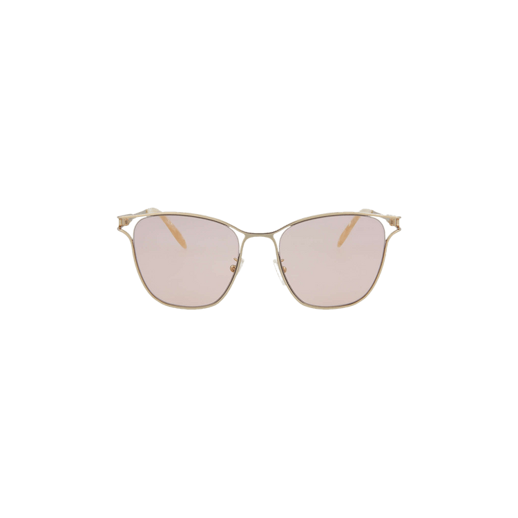 Alexander McQueen Square Frame Sunglasses — Gold