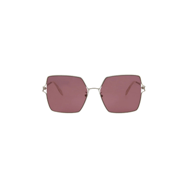 Alexander McQueen Square Frame Sunglasses — Silver