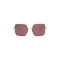 Alexander McQueen Square Frame Sunglasses — Silver