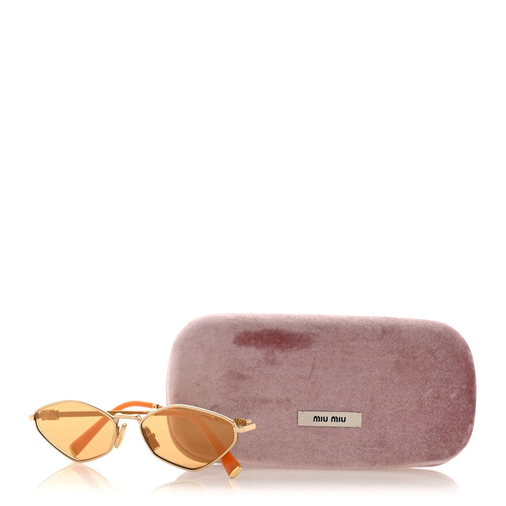 Miu Miu Oval Sunglasses — Orange SMU56Z