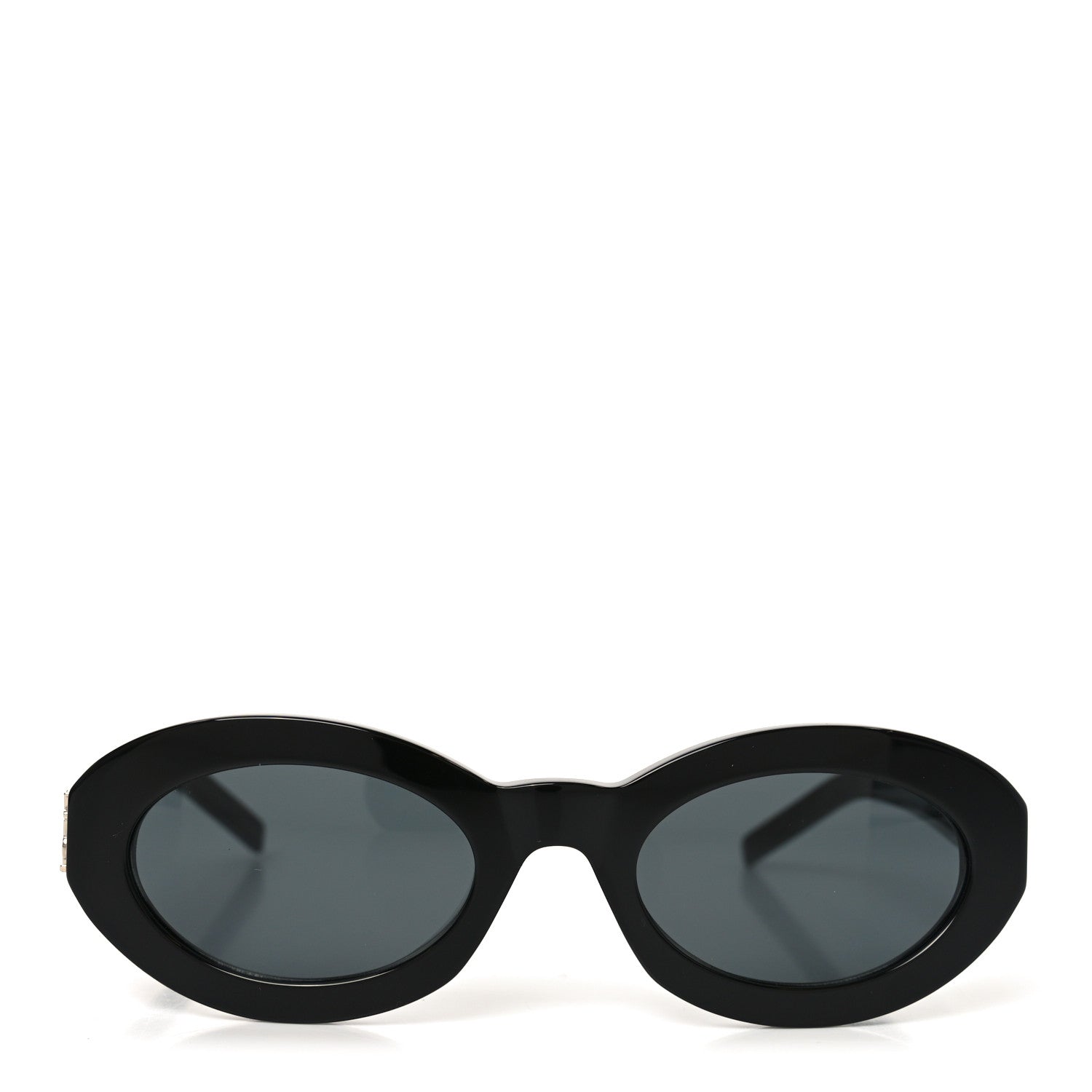 Saint Laurent Oval Sunglasses — Black