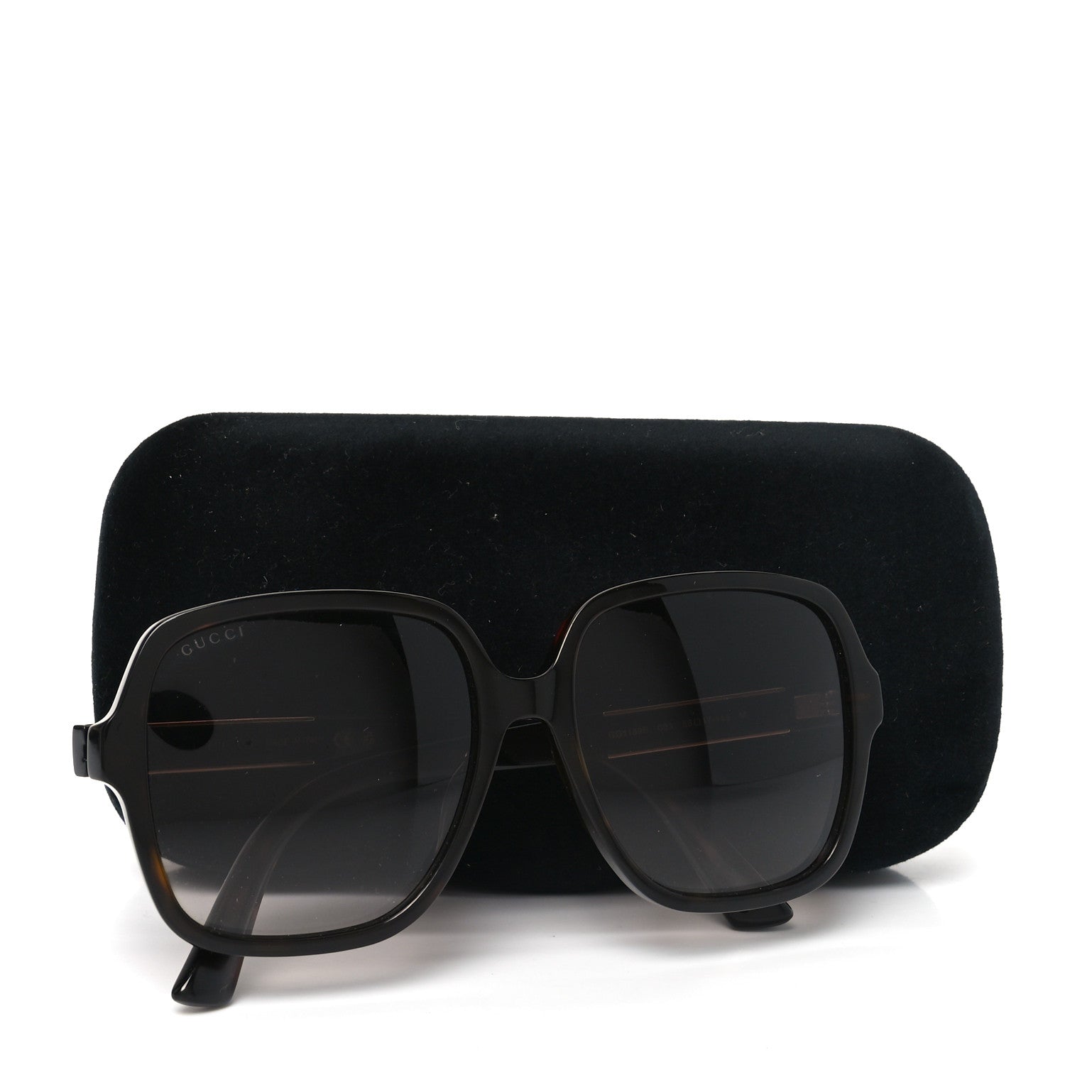 Gucci Oversized Square Sunglasses — Havana GG1189S