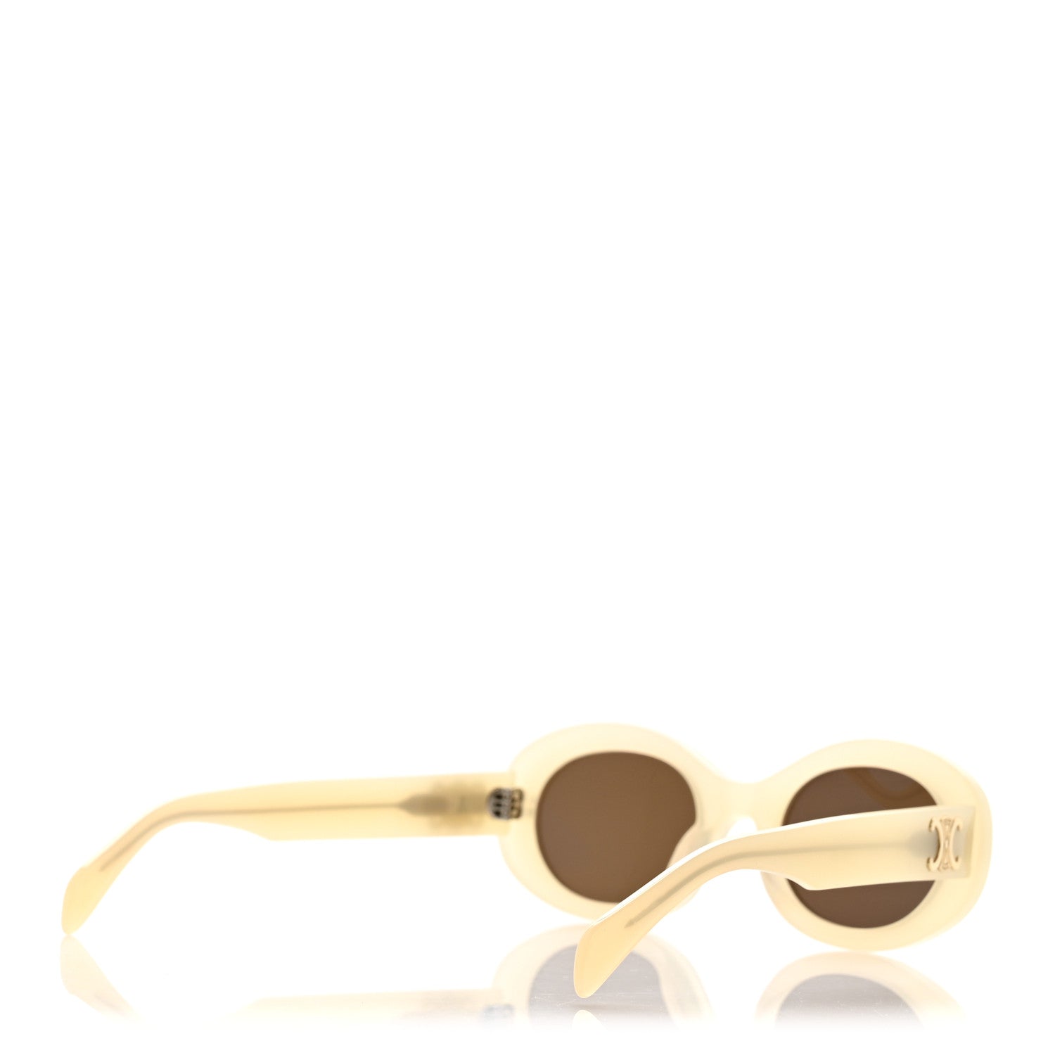 Celine Round Sunglasses — White