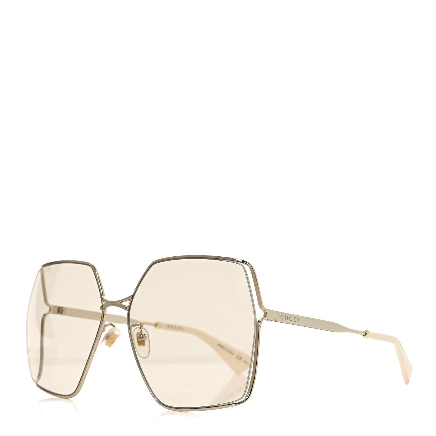 Gucci Oversized Sunglasses — Ivory GG0817S