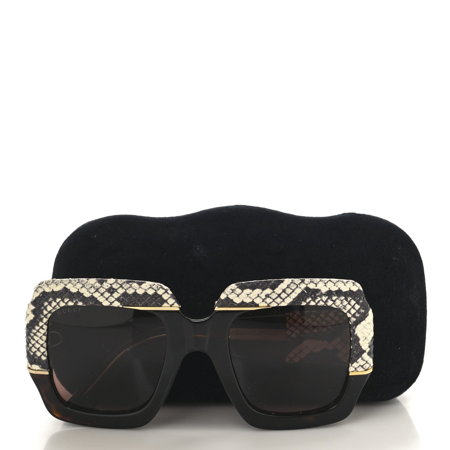 Gucci Square Sunglasses — Havana GG0484S