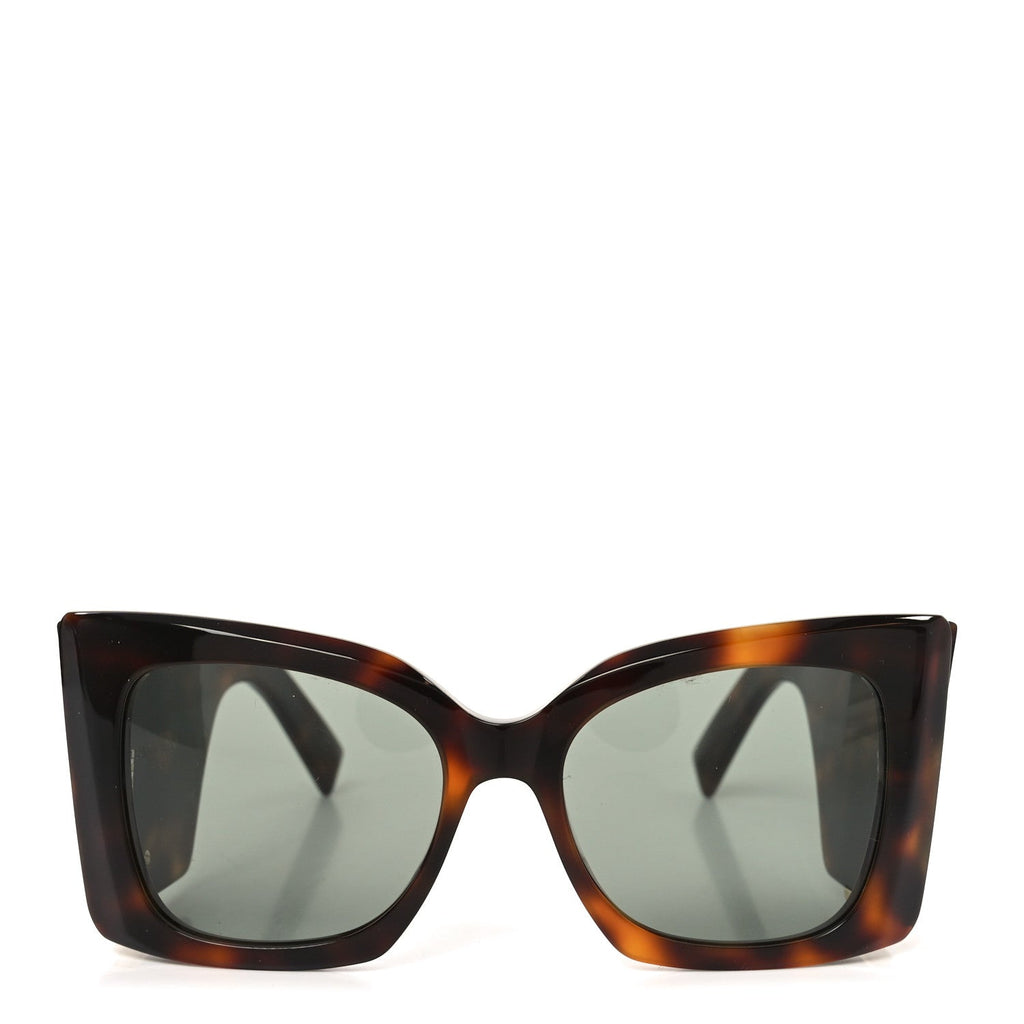Saint Laurent Square Sunglasses — Tortoise