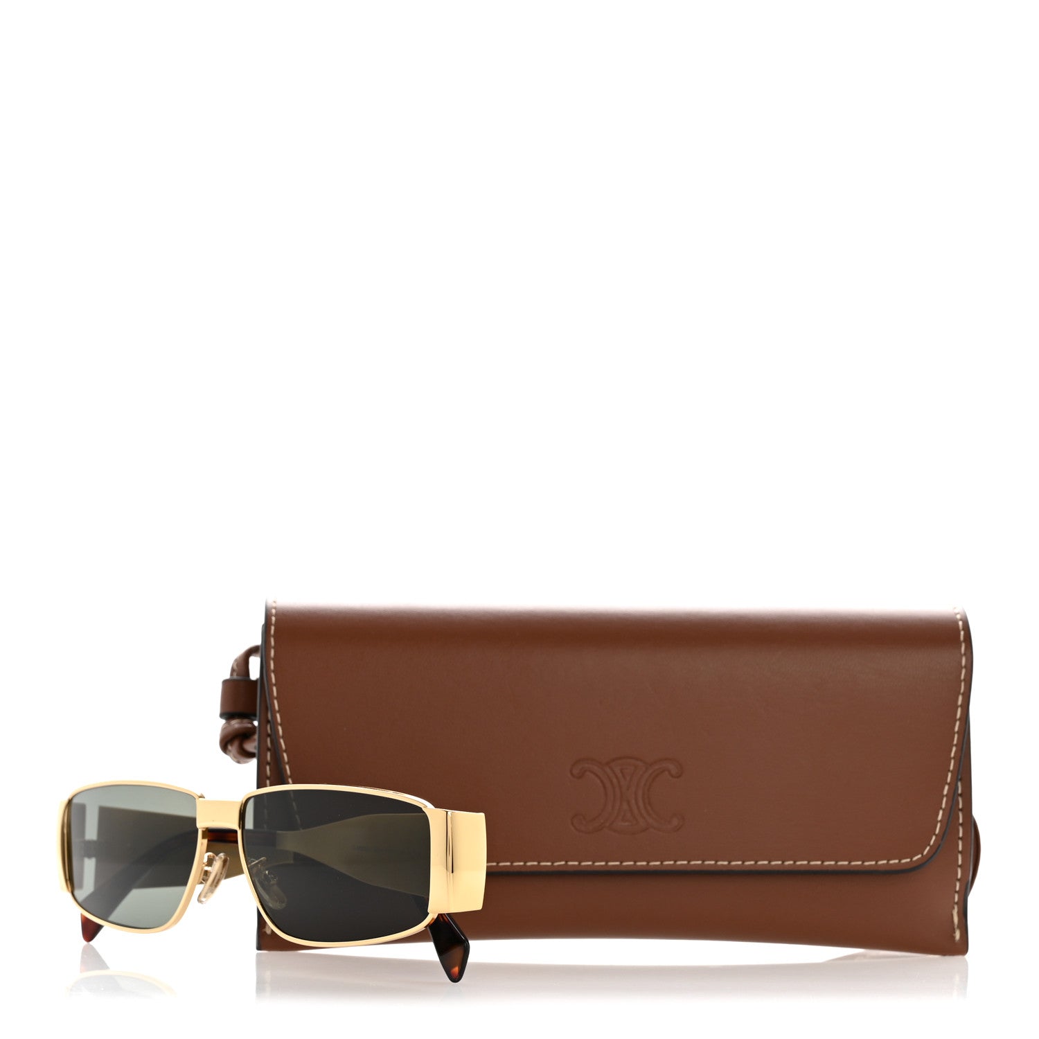 Celine Square Sunglasses — Green