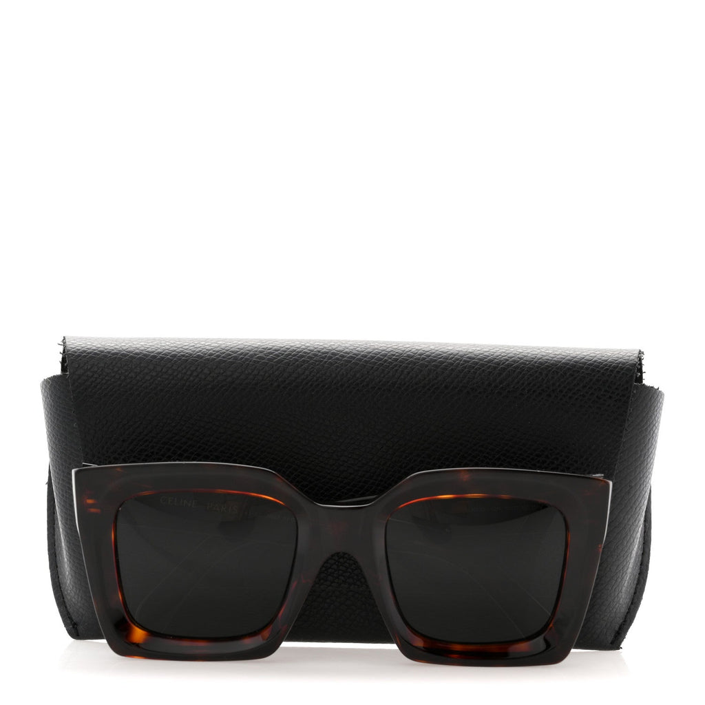 Celine Square Sunglasses — Tortoise