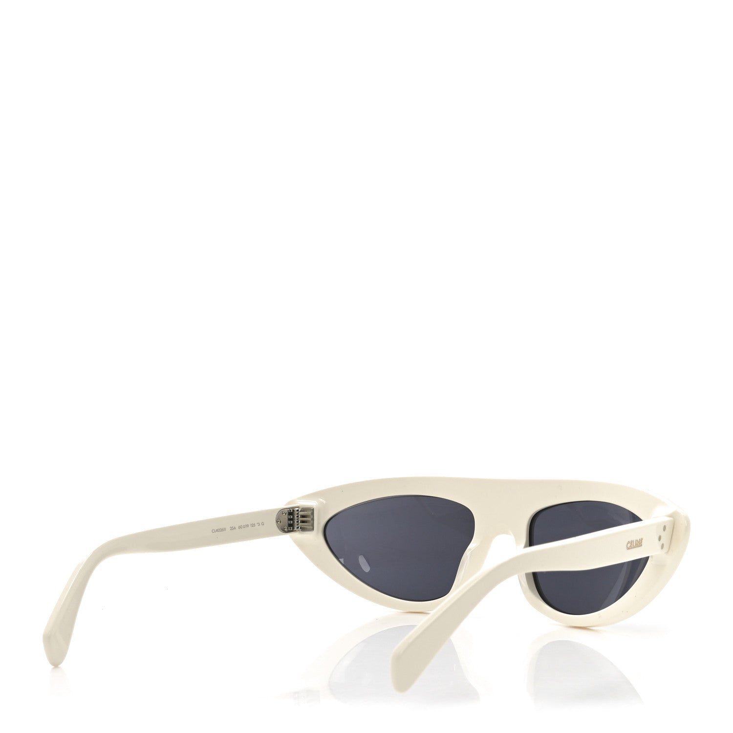 Celine Round Sunglasses — White