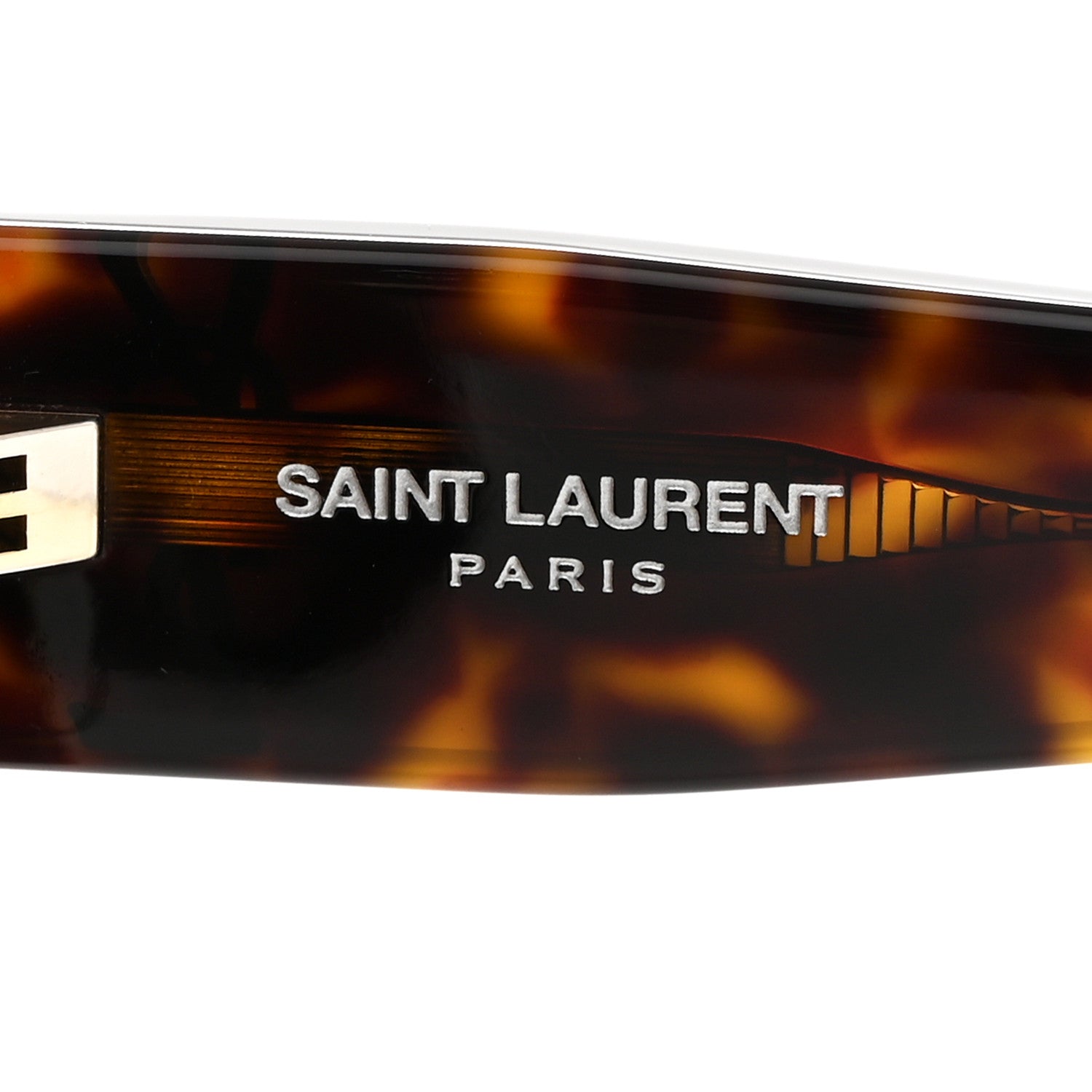 Saint Laurent Square Sunglasses — Tortoise