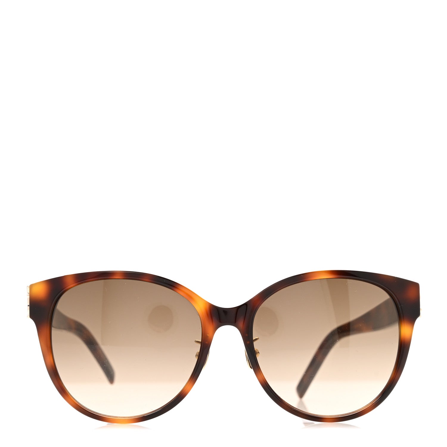 Saint Laurent Square Sunglasses — Tortoise