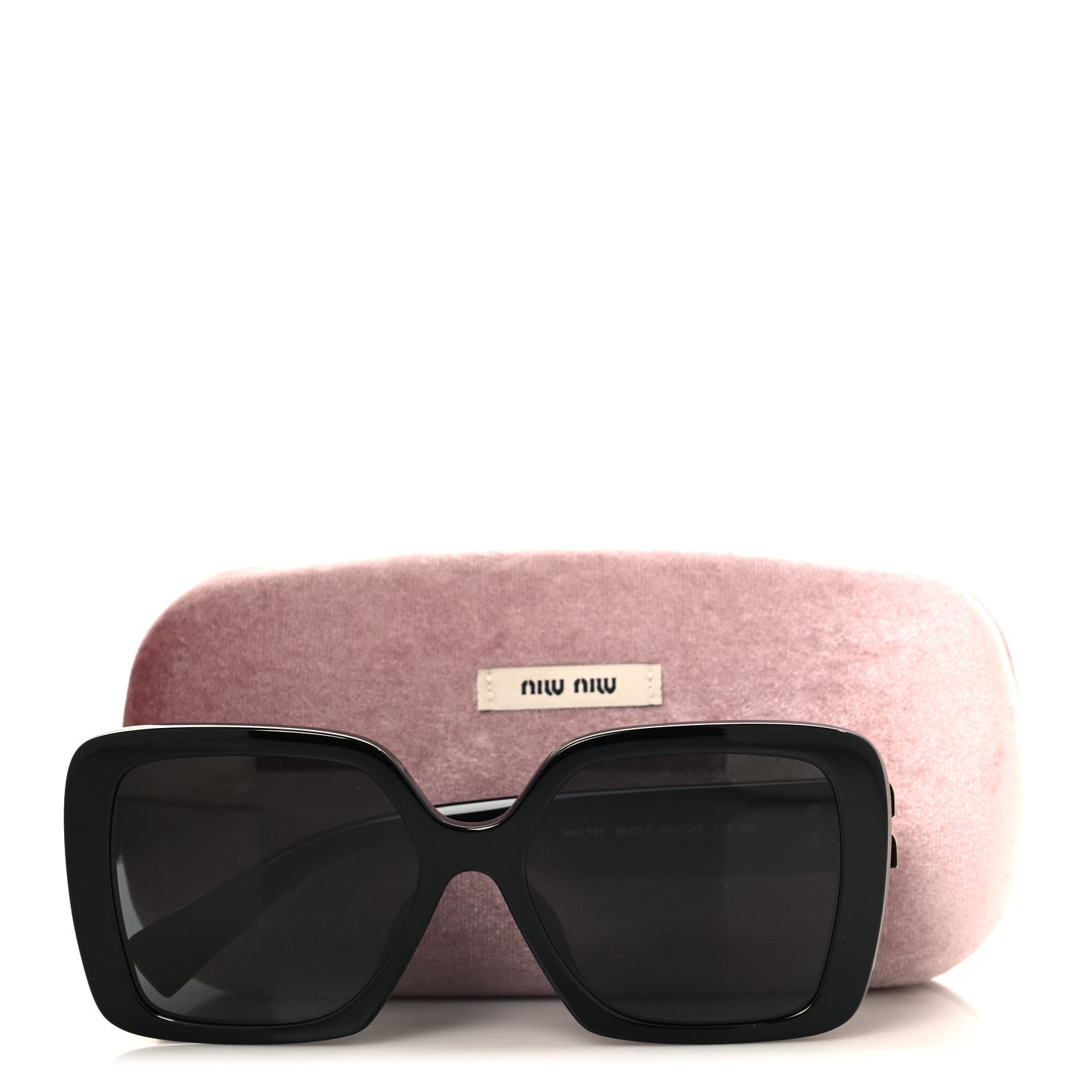 Miu Miu Rectangle Sunglasses — Black SMU 10Y