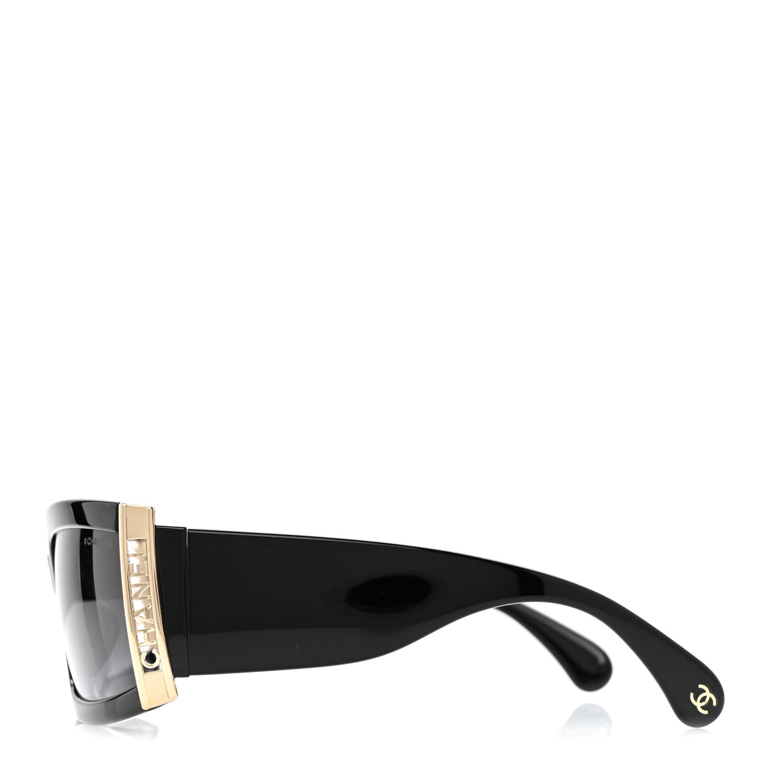 Chanel Rectangle Sunglasses — Black