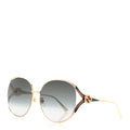 Gucci Oversized Round Sunglasses — Gold GG0225S