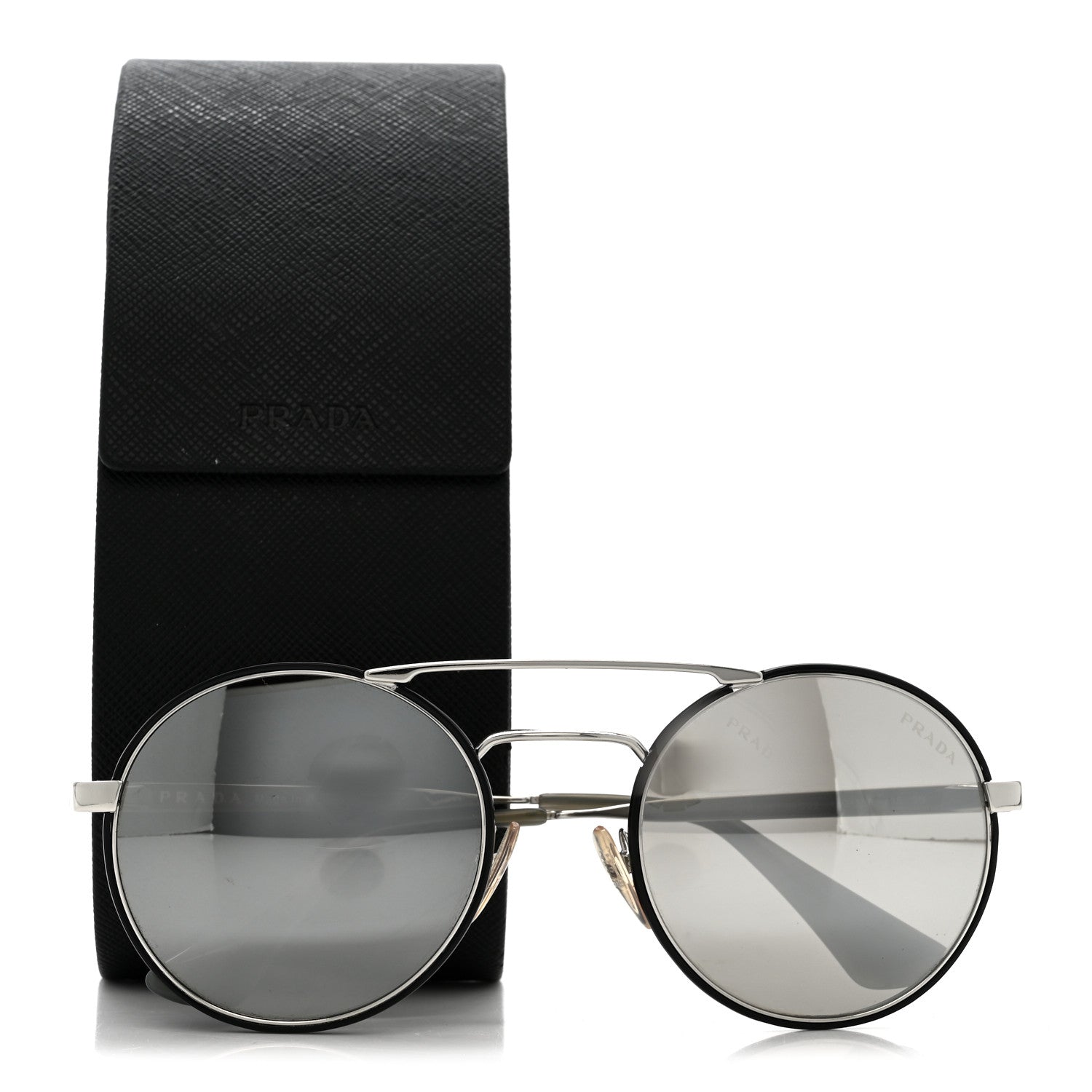 Prada Round Sunglasses — Silver SPR 51S