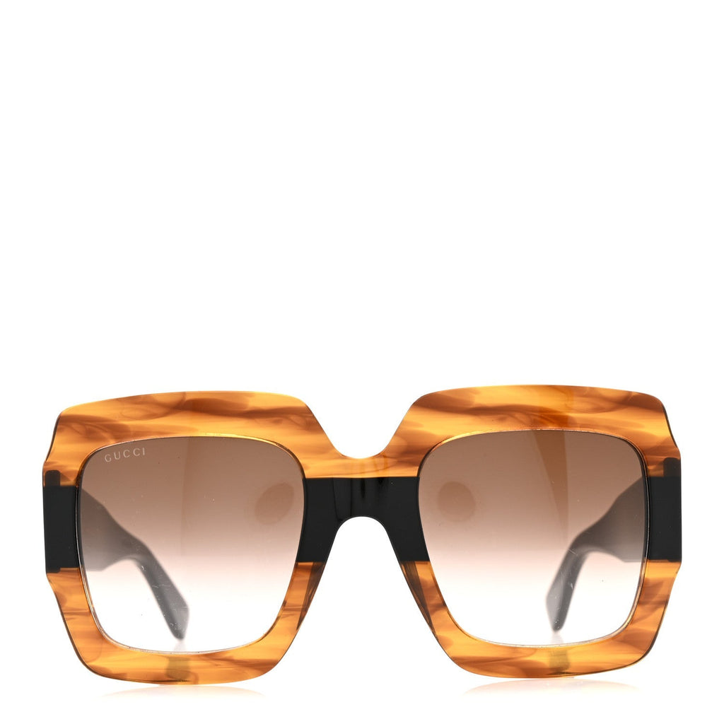 Gucci Square Sunglasses — Havana GG0178S