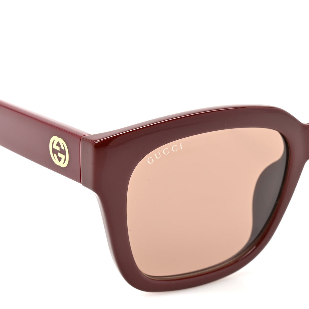 Gucci Square Sunglasses — Red
