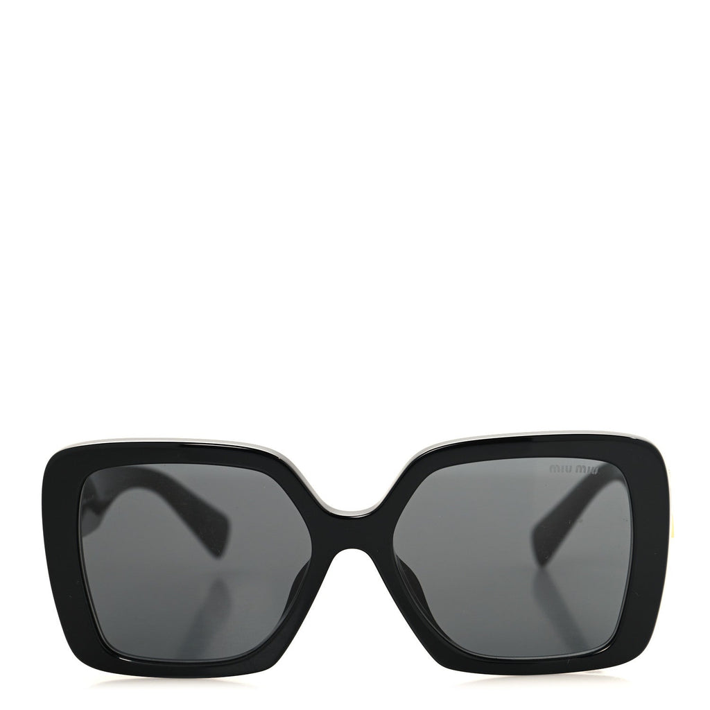 Miu Miu Rectangle Sunglasses — Black SMU 10Y