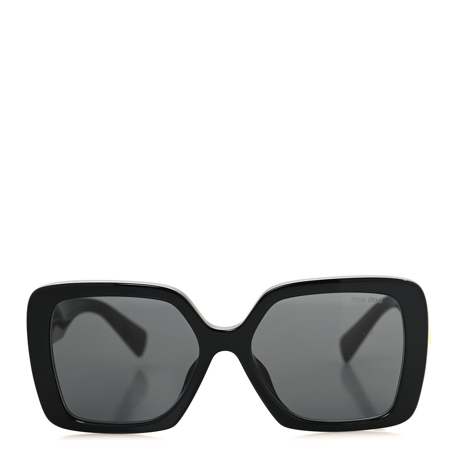 Miu Miu Rectangle Sunglasses — Black SMU 10Y