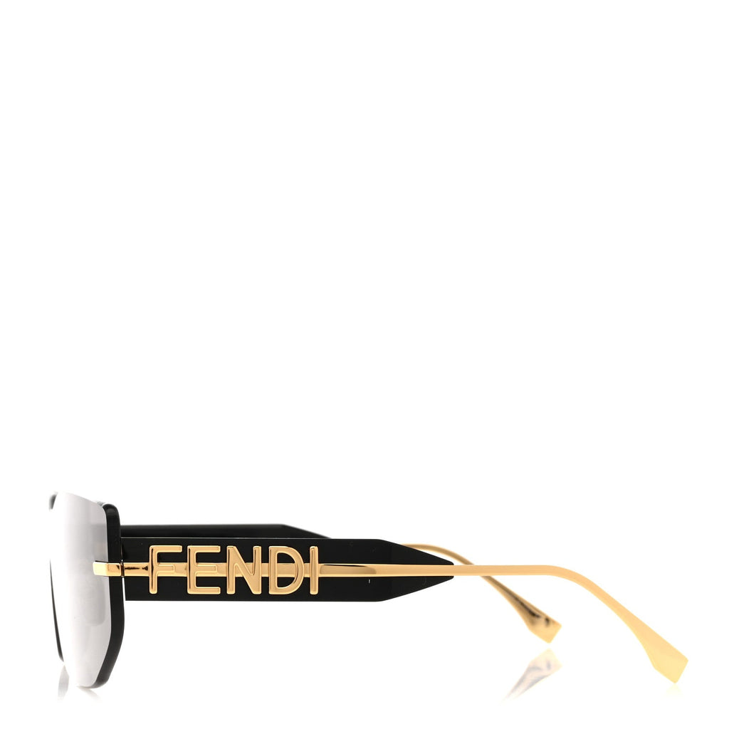 Fendi Shield Sunglasses — Black