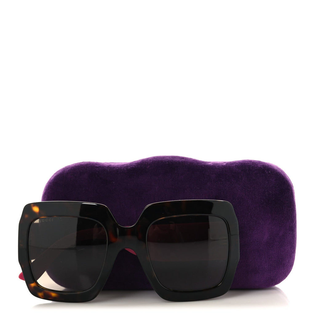 Gucci Square Sunglasses — Pink GG0102S