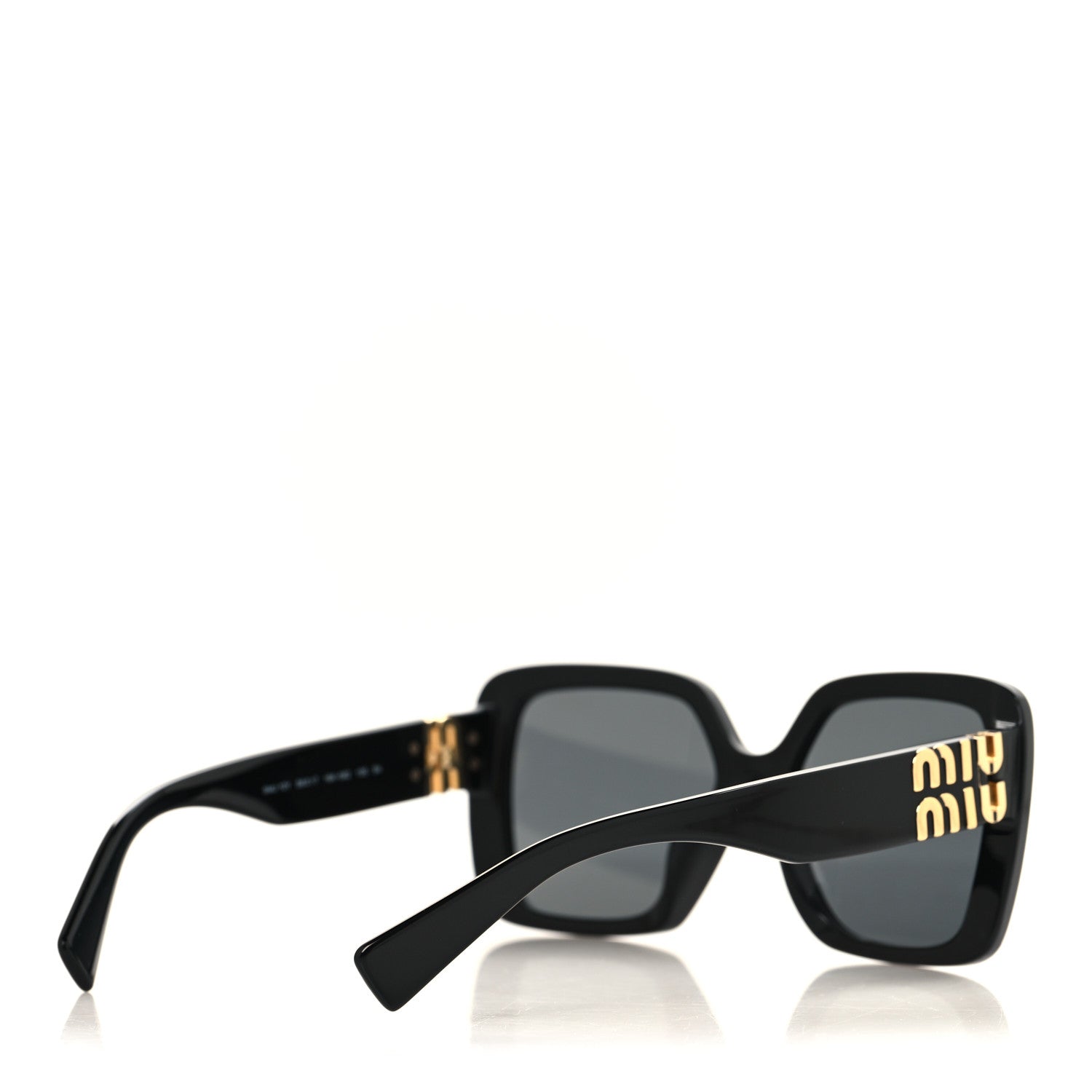 Miu Miu Rectangle Sunglasses — Black SMU 10Y