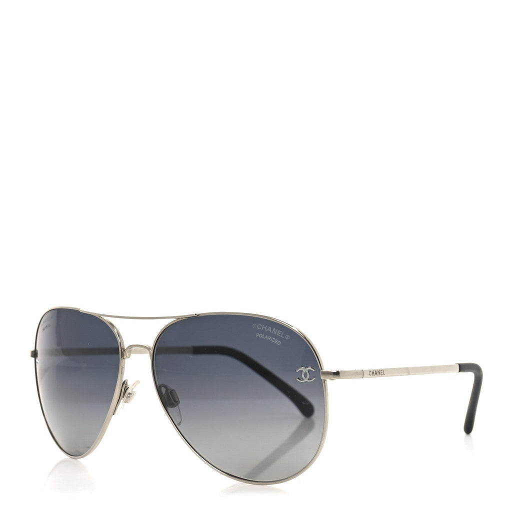 Chanel Aviator Sunglasses — Silver 4189-T