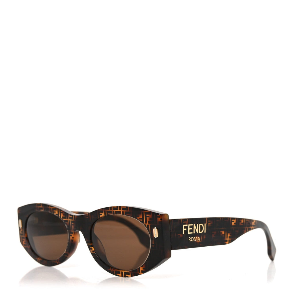 Fendi Oval Sunglasses — Havana