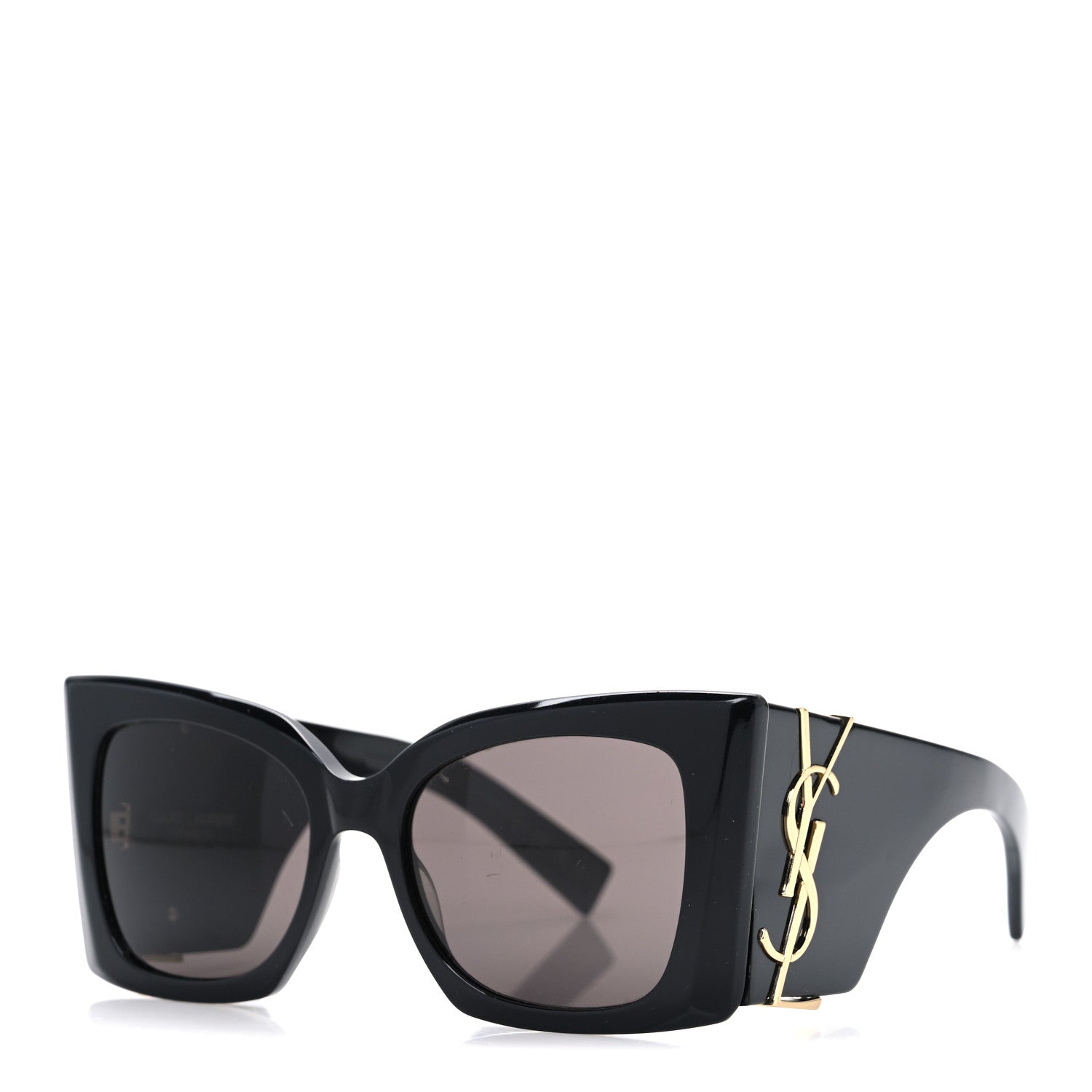 Saint Laurent Square Sunglasses — Black