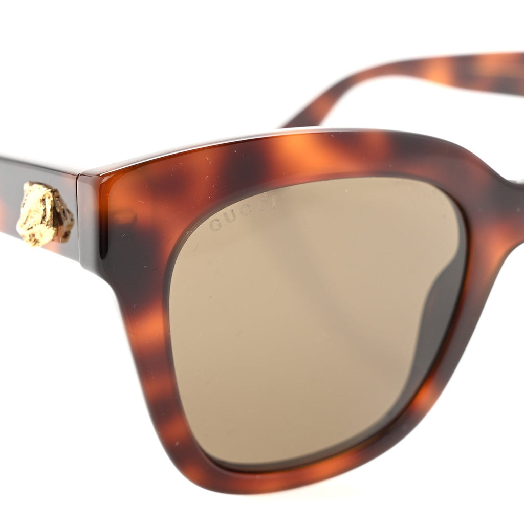 Gucci Square Sunglasses — Tortoise GG0029S