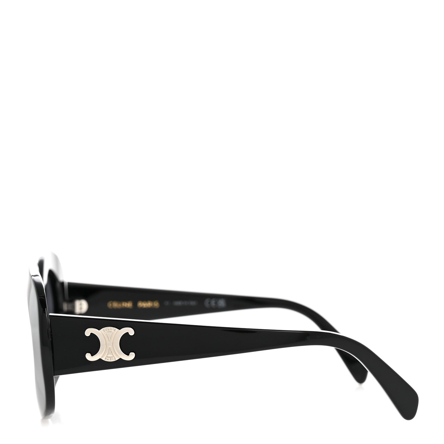Celine Oversized Round Sunglasses — Black