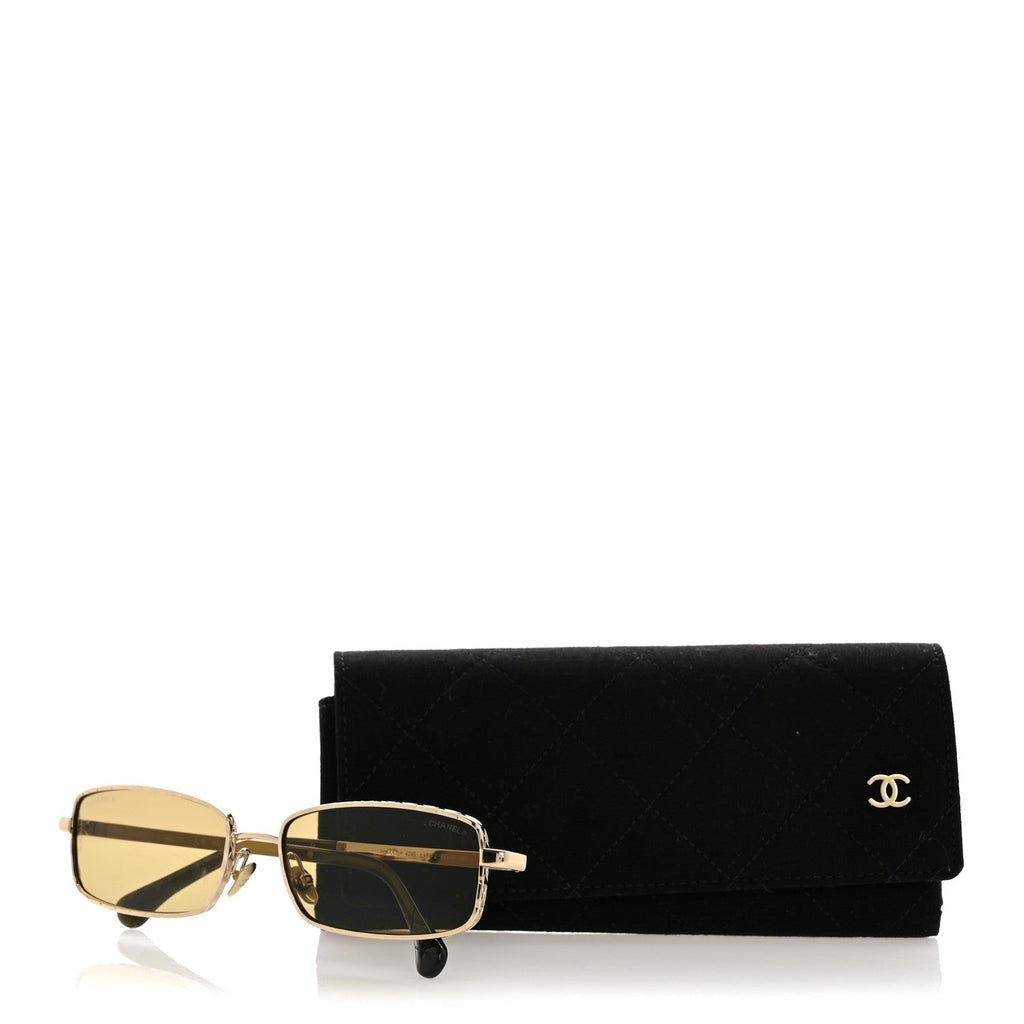 Chanel Rectangle Sunglasses — Green