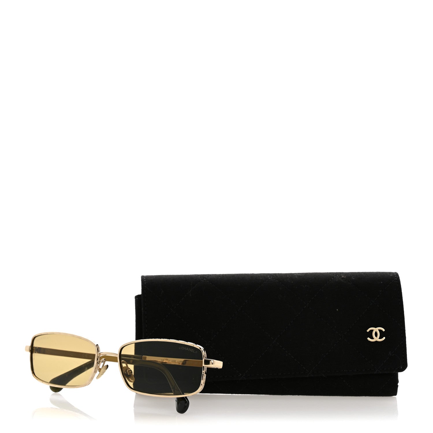 Chanel Rectangle Sunglasses — Green